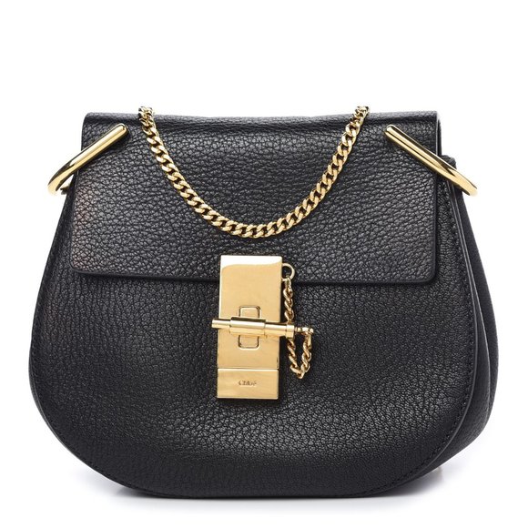 Chloe Handbags - Chloé Grained Lambskin Mini Drew Shoulder Bag